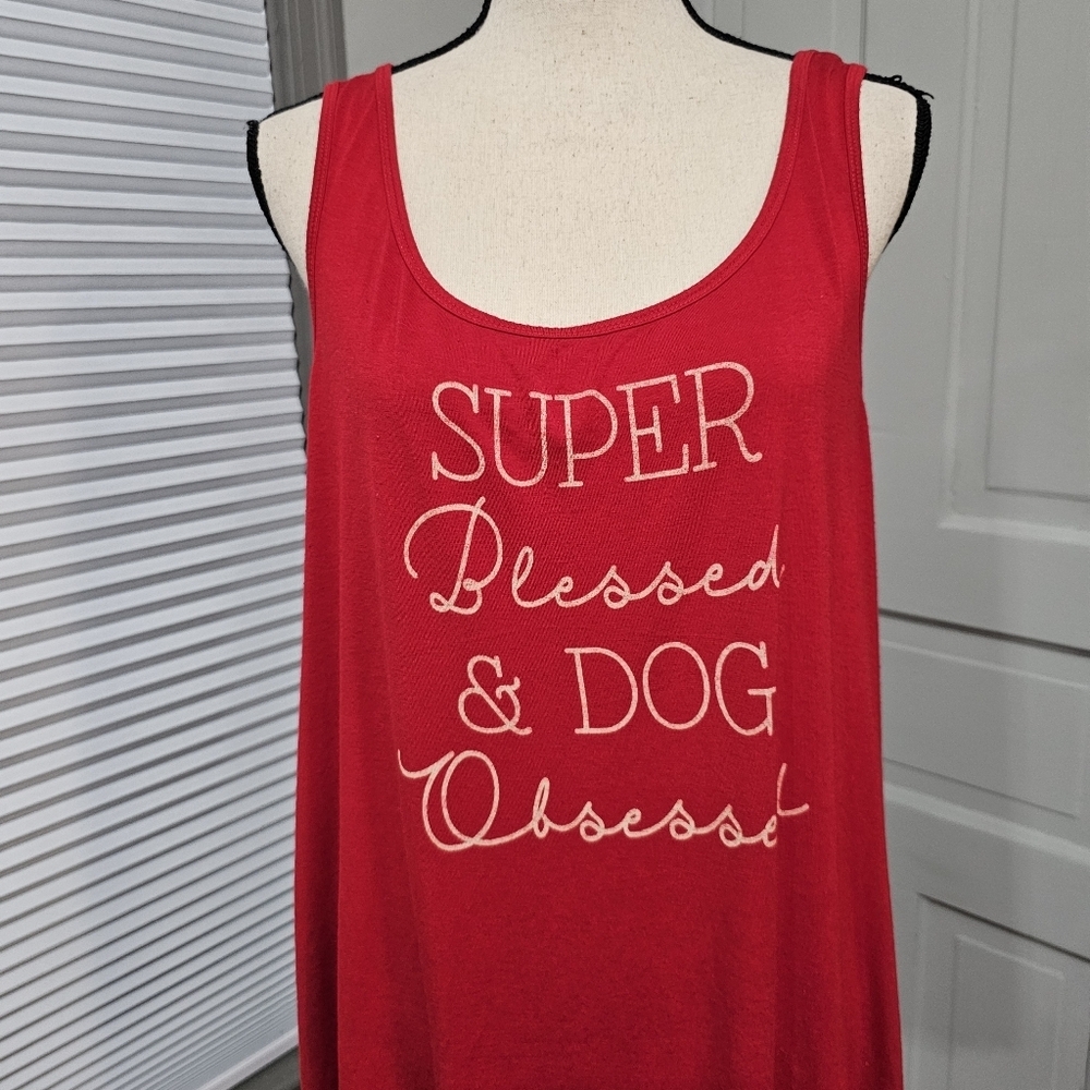Torrid Super Soft Red Dog Obsessed Tank - Picture 3 of 7